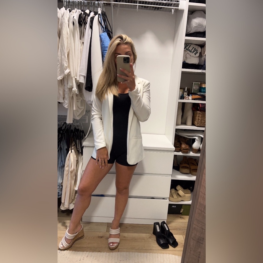 White H&M blazer